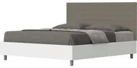 Letto Matrimoniale 160x190 cm con Rete e Contenitore Burmy Cappuccino