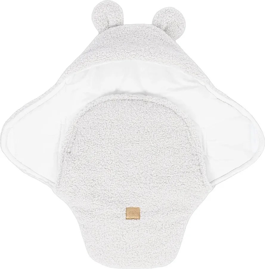 Copertina per neonati avorio in sherpa 45x80 cm – Meowbaby