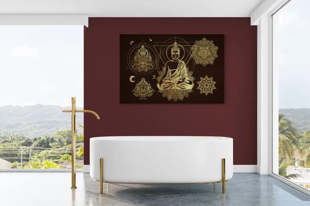Quadro su tela – Buddha dorato