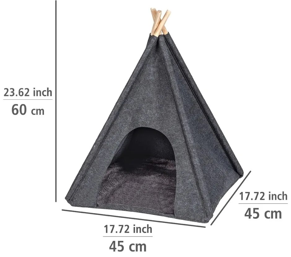 Tenda a tenda per animali domestici grigio scuro Tipi - Wenko