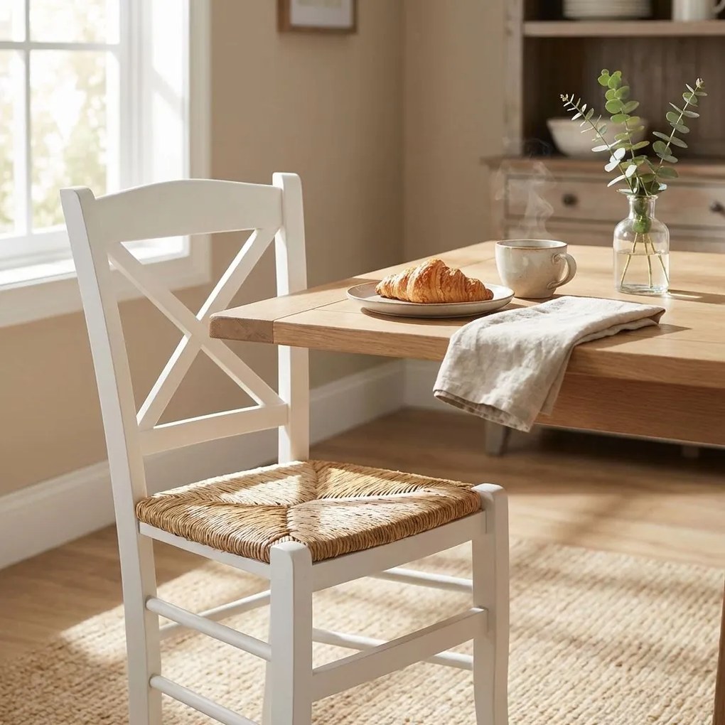 HALLIE - sedia croce in legno massello