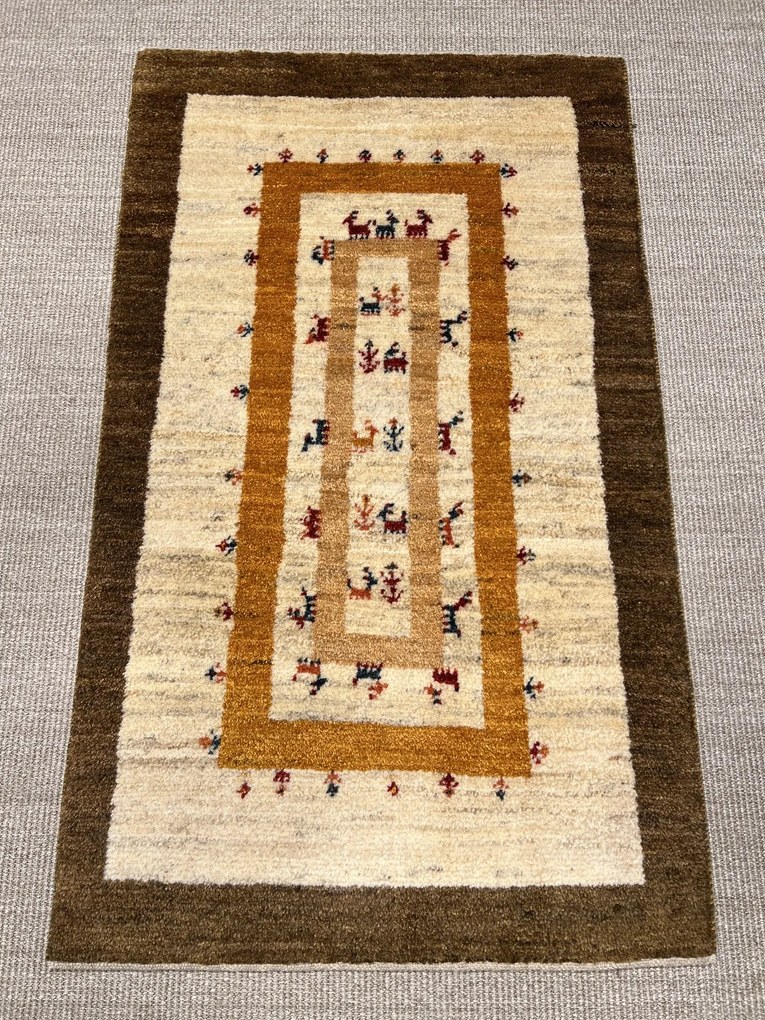 Gabbeh Tappeto 130 x 80 Beige (Iran) Annodato A Mano