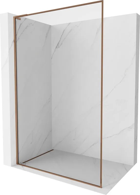 Mexen Kioto-F L pannello doccia Walk-in con cornice 95 x 202 cm, trasparente 8 mm, oro rosa - 800-095-174-60-00