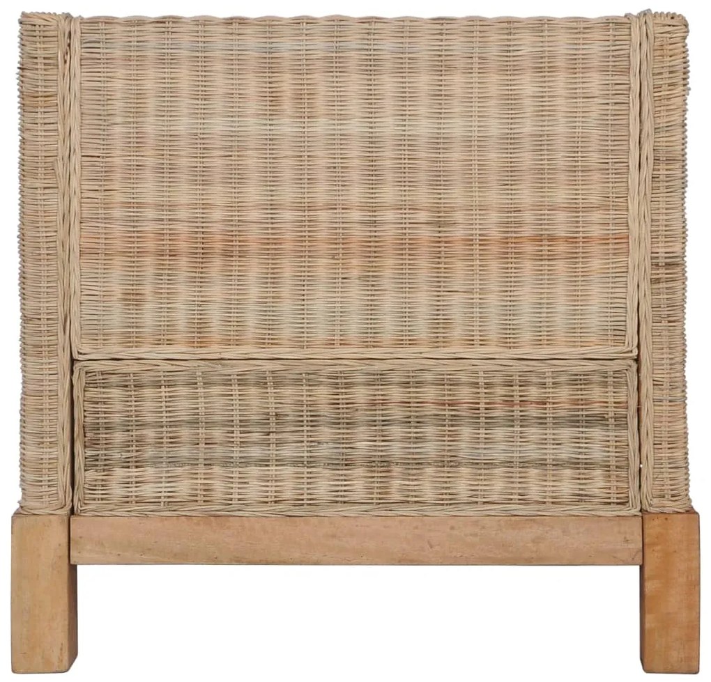 Set di divani 2 pz con cuscini in rattan naturale