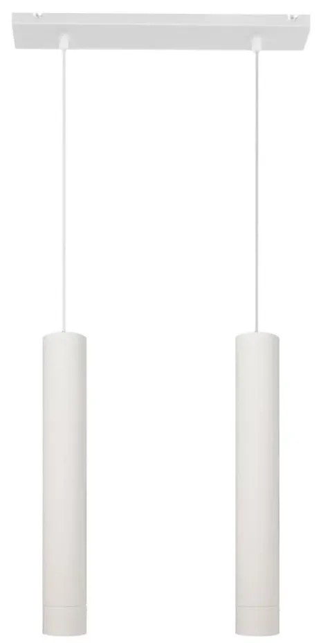 LED Lampadario a sospensione con filo TUBA 2xGU10/4,8W/230V bianco
