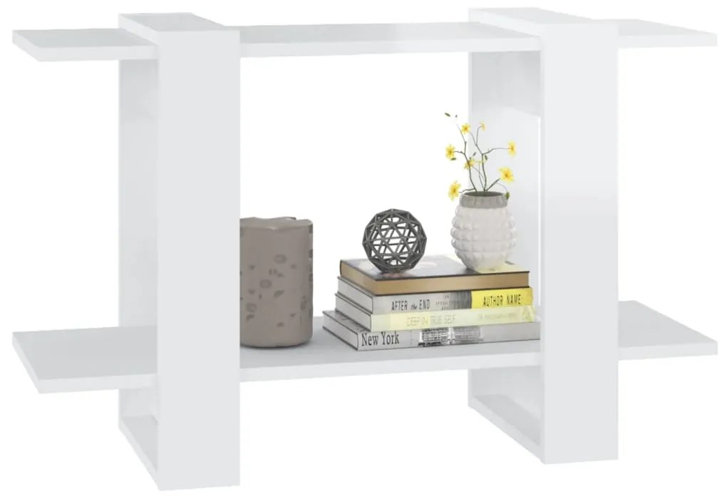 Libreria/Divisorio Bianco Lucido 80x30x51 cm