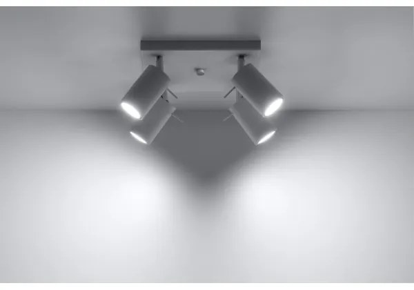 Sollux SL.0090 - Faretto RING 4 4xGU10/10W/230V bianco