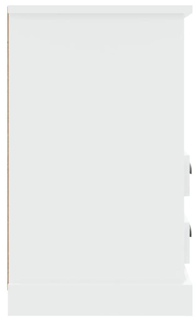 Comodino Bianco Lucido 43x36x60 cm