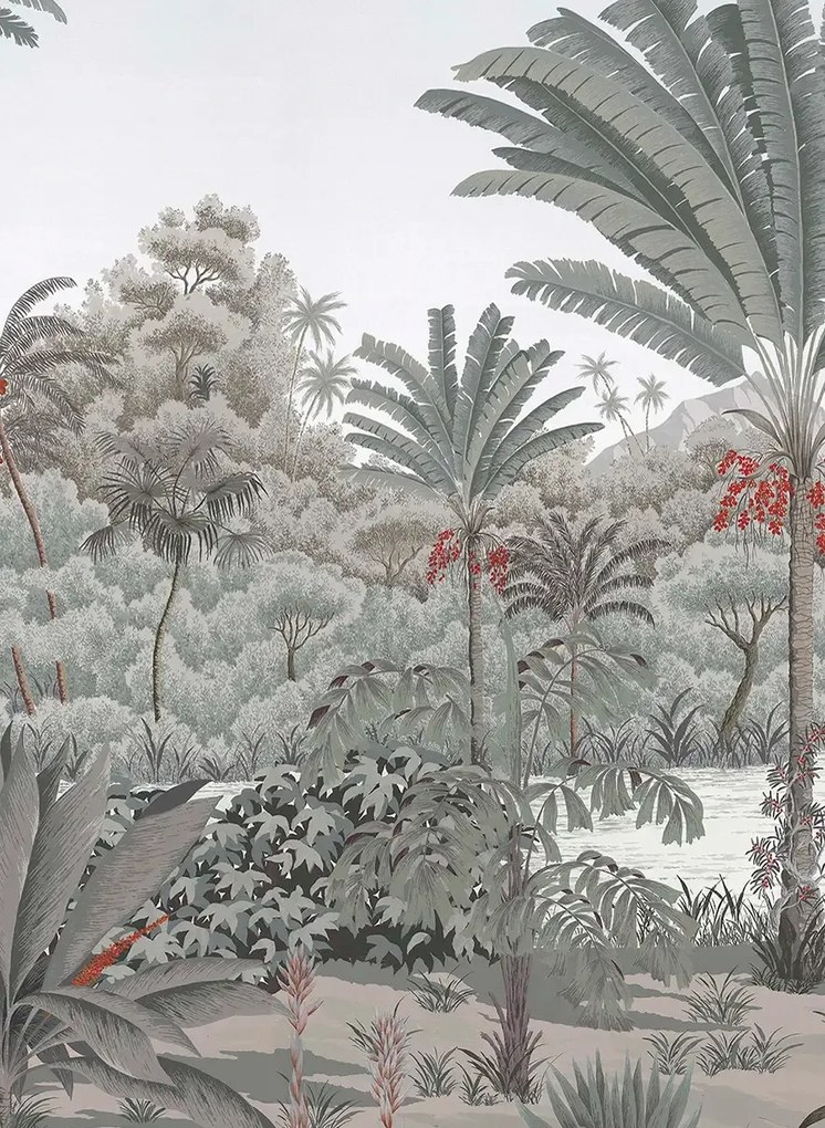 Isidore Leroy Carta da parati panoramica Riviere des Parfums Gris - D 10/11/12