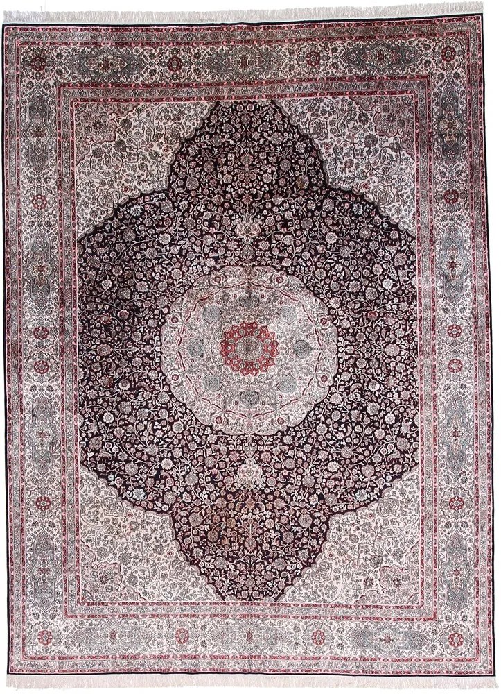 Persian Tappeto orientale 370x280 Beige (Cina) Annodato A Mano