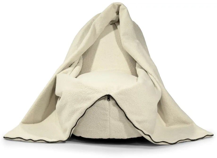 Pouf a sacco per bambini marrone con rivestimento in bouclé Cocoon 100 – SLOWDOWN