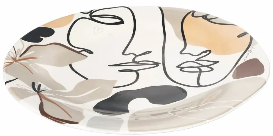 Piatto da portata in ceramica, ø 39 cm Face to Grey - VDE Tivoli 1996