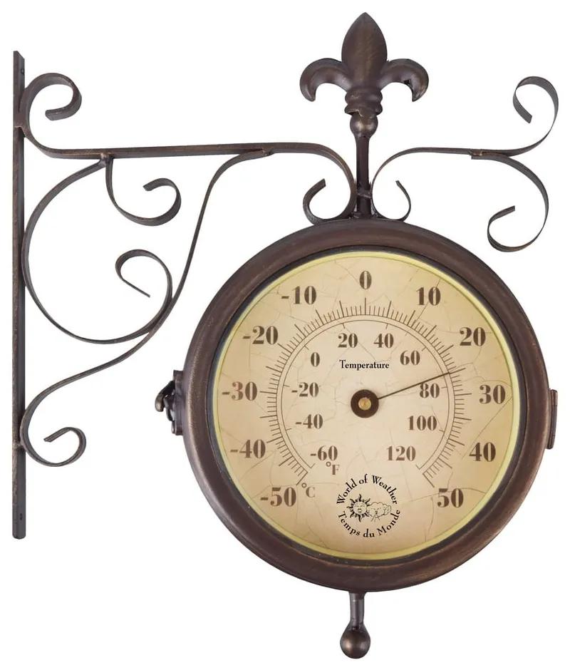 Orologio da parete per esterni con termometro Rustico - Esschert Design