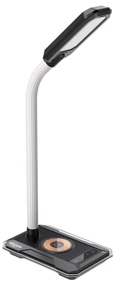 Immax 08989L - LED RGBW Lampada da tavolo dimmerabile con Qi di ricarica 30W/230V nero