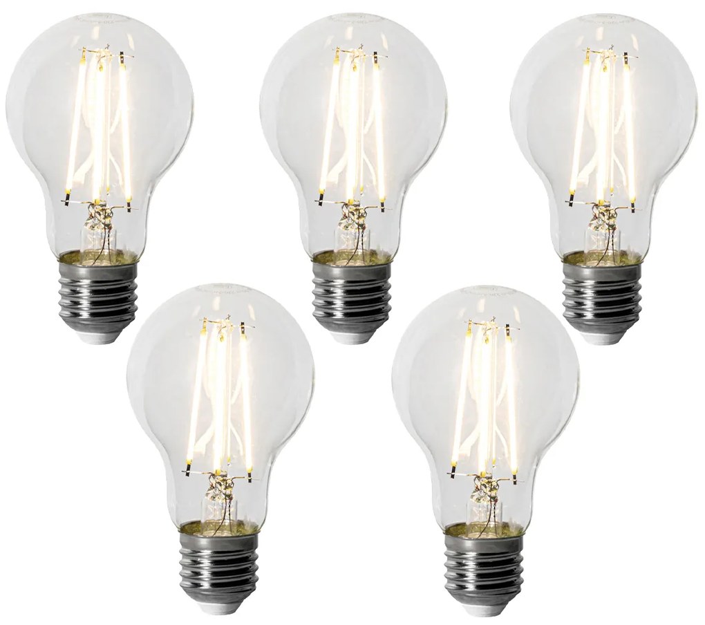 Set di 5 Lampadine LED E27 Dimmerabili A60 6W 500LM 3000K
