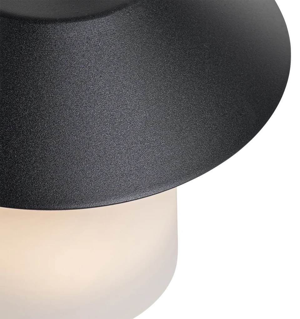 Lampada da tavolo nera con LED dimmerabile a 3 livelli ricaricabile - Ivan