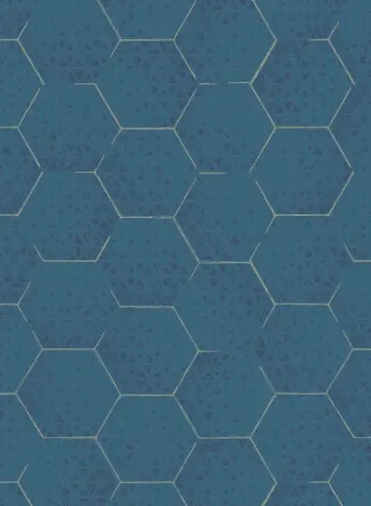 Eijffinger Carta da parati Enso 6 - Blau/ Gold