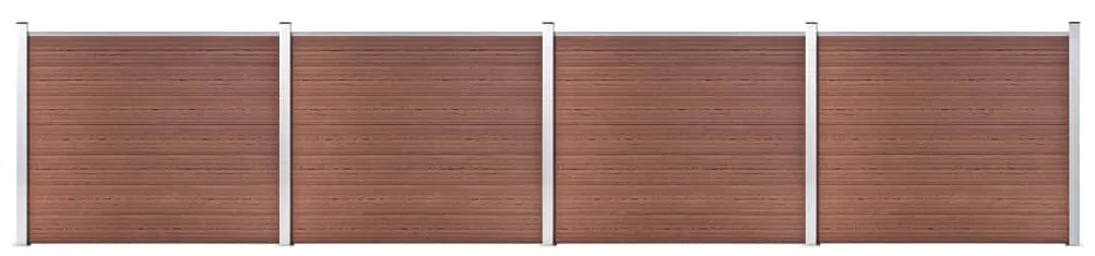Set Pannelli Di Recinzione İn Wpc 699x146 Cm Marrone /