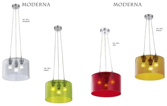 Jupiter 1115 - MD 3 - Lampada a sospensione MODERNA 3xE27/80W/230V