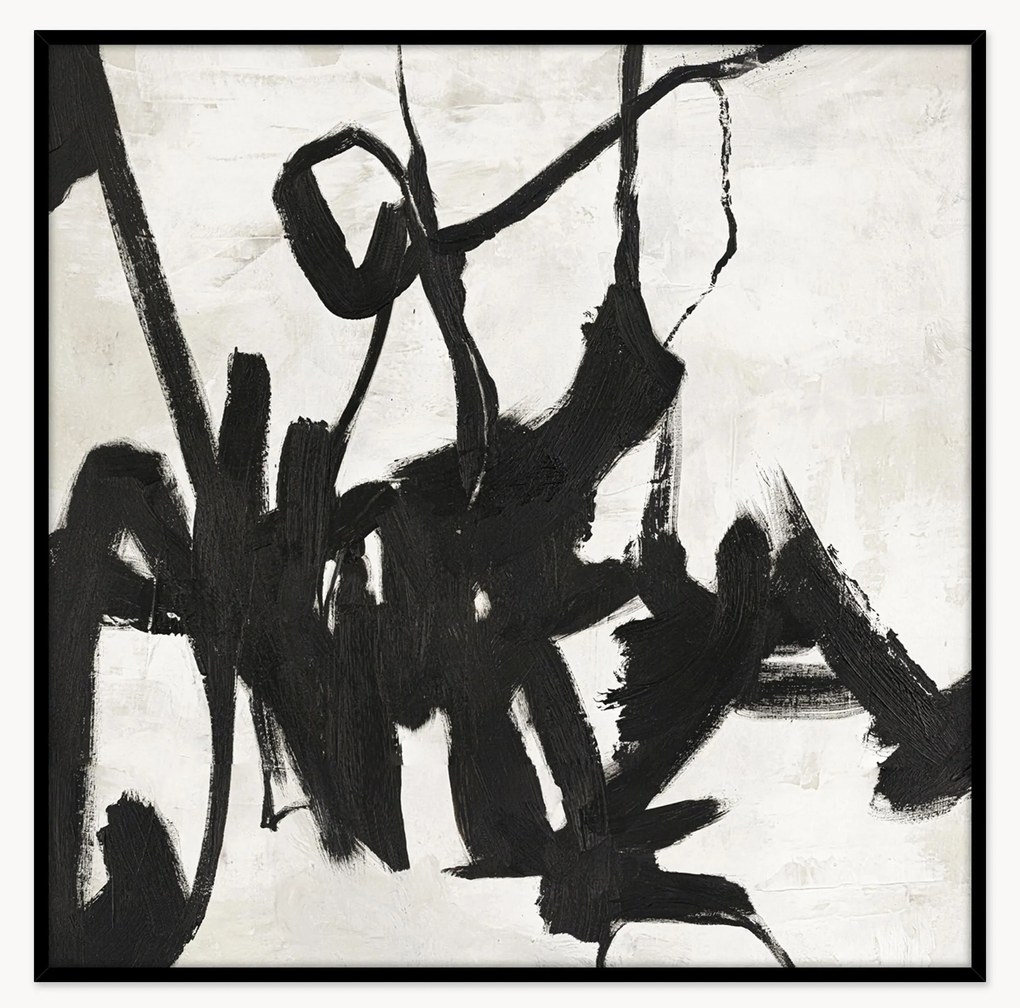 Quadro dipinto a mano con cornice in legno Playblack