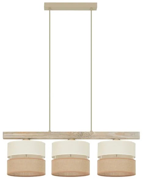 Brilagi - Lampadario a sospensione con filo FOREST 3xE27/15W/230V pino/beige/color crema