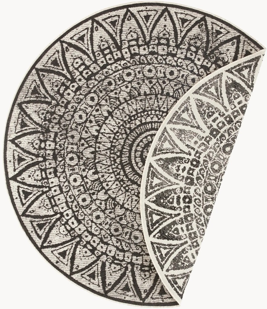 Tappeto rotondo reversibile da interno-esterno Lilja