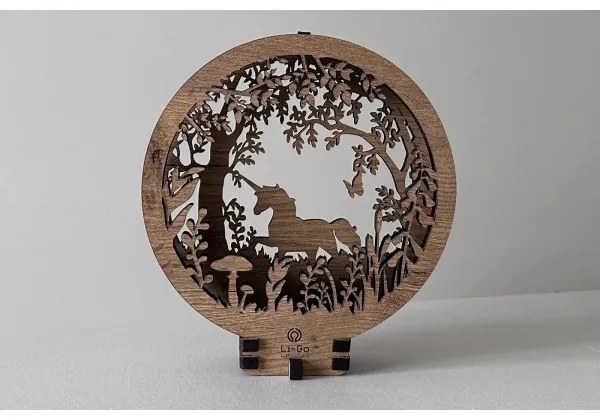 Li-Go 23568/DUB2 - Lampada decorativa da tavolo dimmerabile a LED/12W/230V 20x22 cm rovere