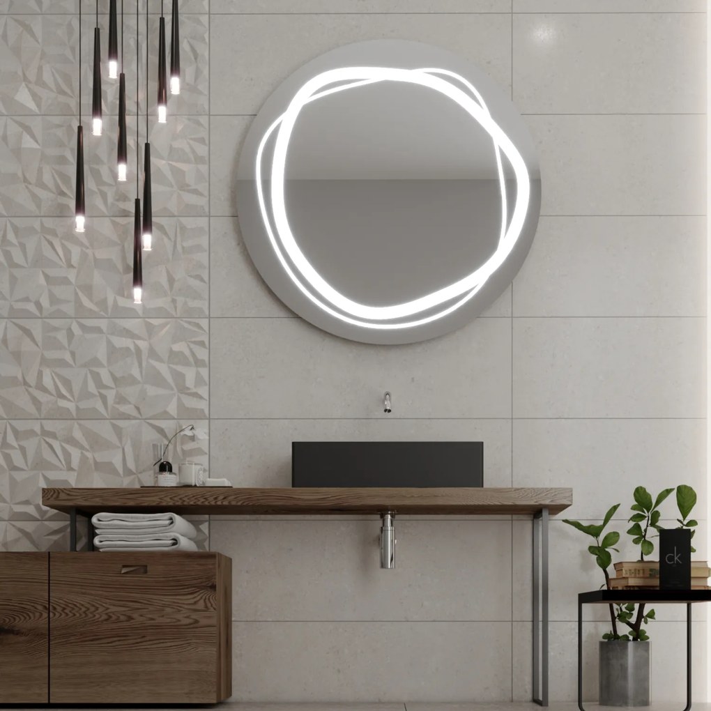 Specchio rotondo con illuminazione LED C9 premium