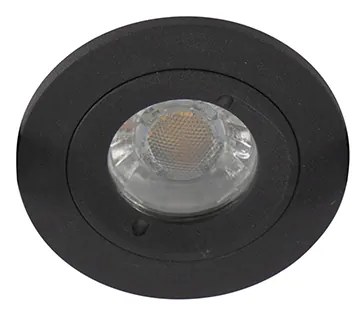 Set di 6 faretti da incasso moderni neri rotondi IP44 - Xena