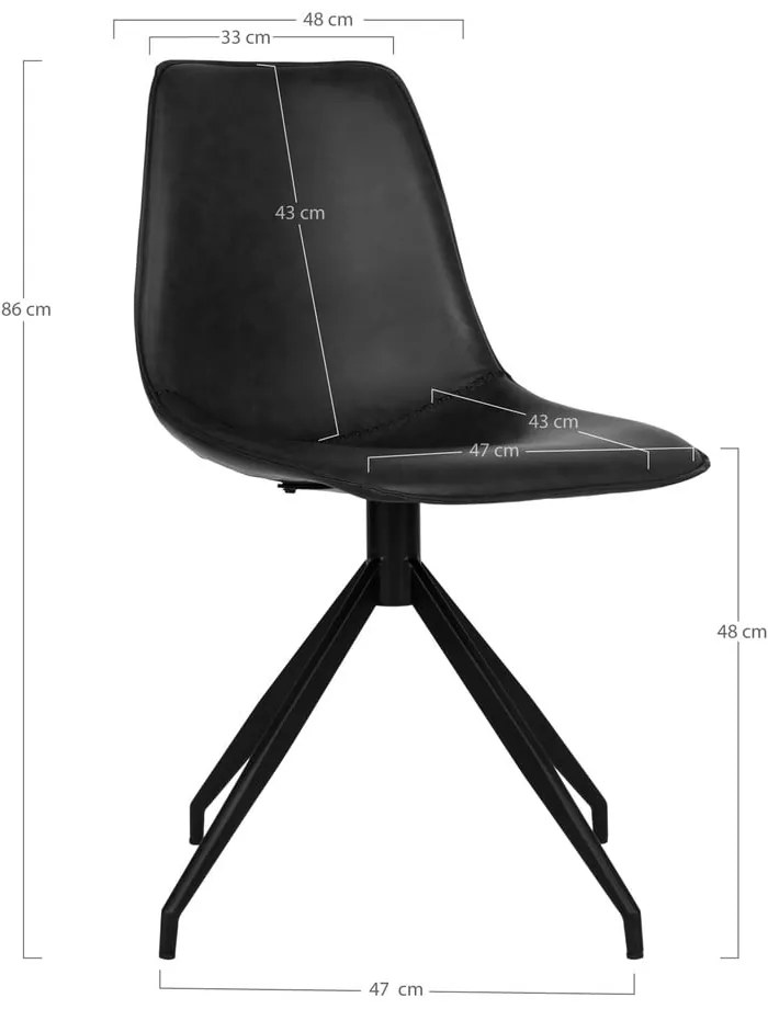 Sedie da pranzo grigie in un set di 2 Monaco - House Nordic