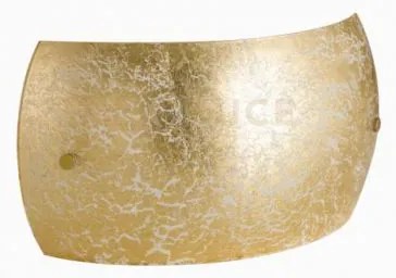 Applique a parete vanity oro 2 luci attacco e14 27x8x15cm in vetro ...