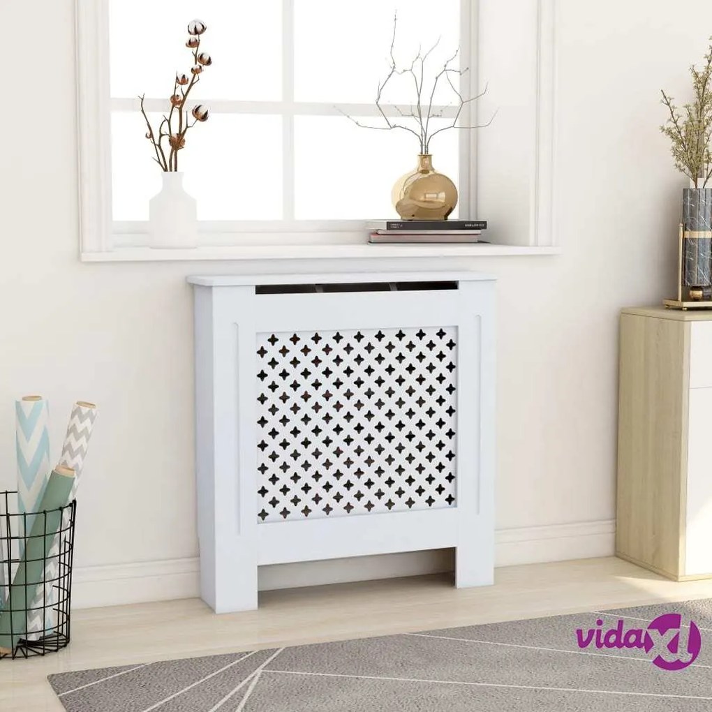 vidaXL Copertura per Radiatore Bianca in MDF 78 cm