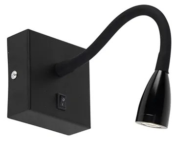 Lampada da parete moderna flessibile LED nera - Flex
