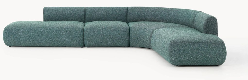 Divano angolare XL componibile in bouclé Sofia