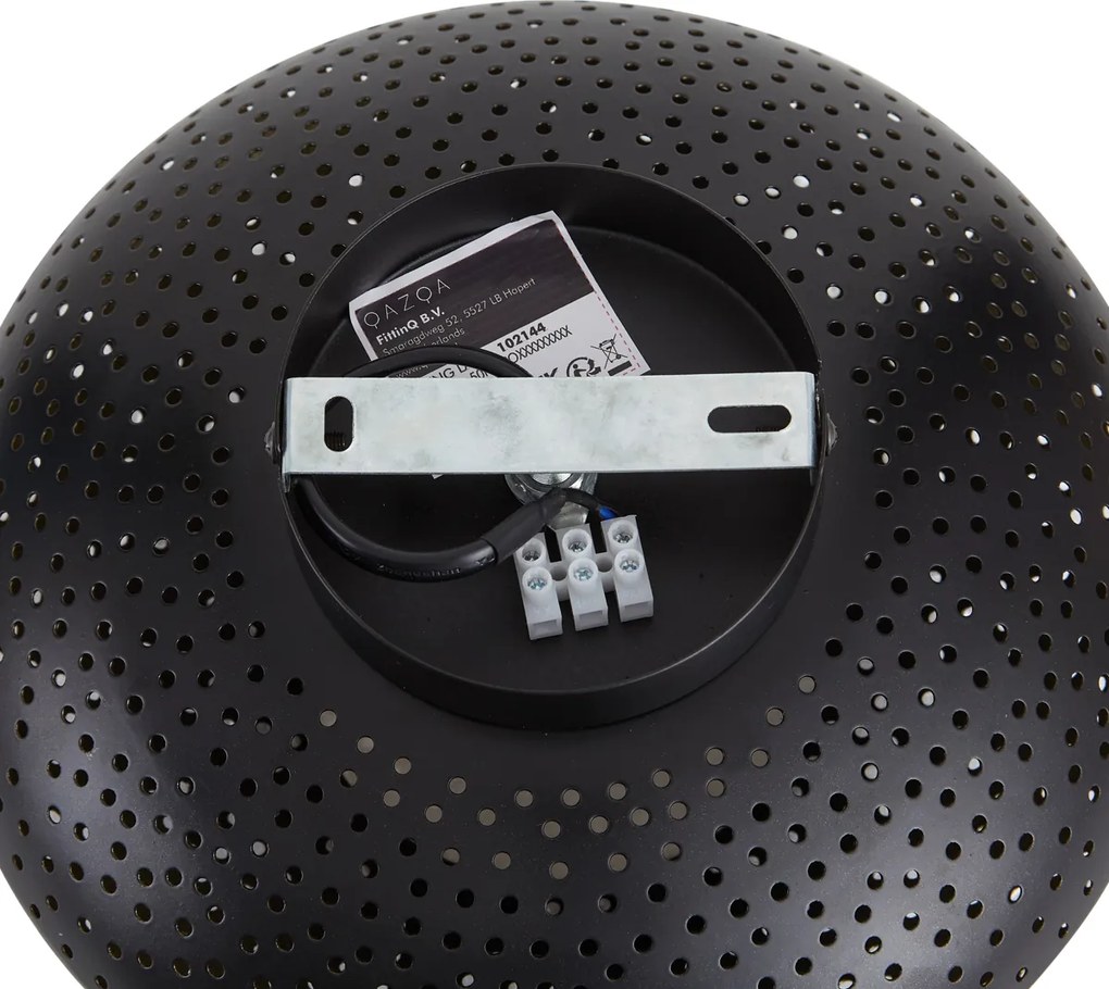 Plafoniera orientale nera con oro 25 cm - Radiance