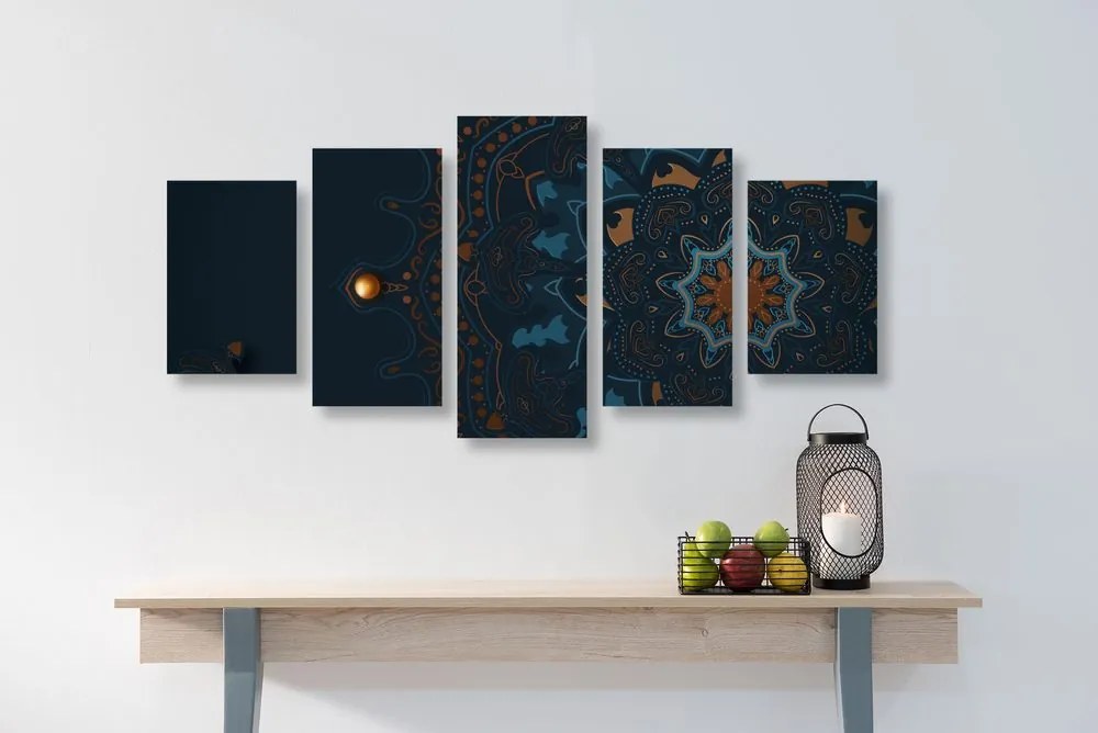 Quadri 5 pezzi – Mandala di lusso