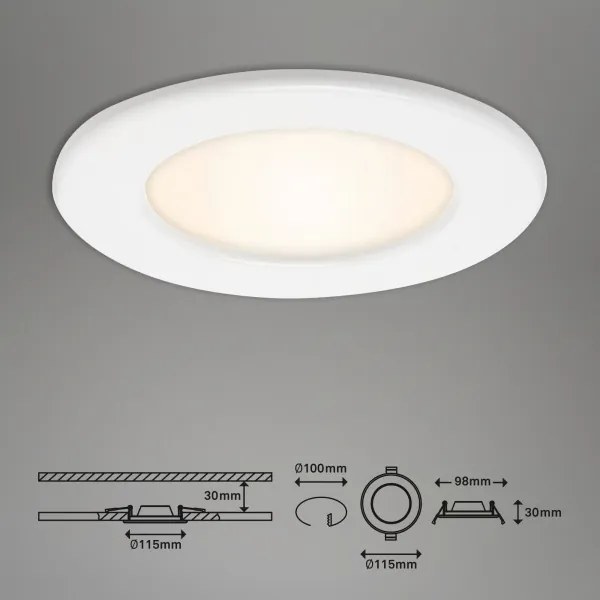 Set da 3 faretti da incasso per bagno LED/6W/230V 3000K IP44 bianco