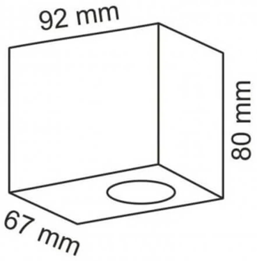 Applique Quadrata Monodirezionale IP65 - GU10 Nera