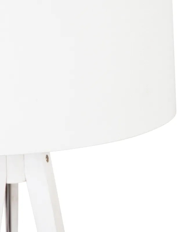 Lampada da terra moderna a treppiede bianca con paralume bianco 50 cm - Tripod Classic
