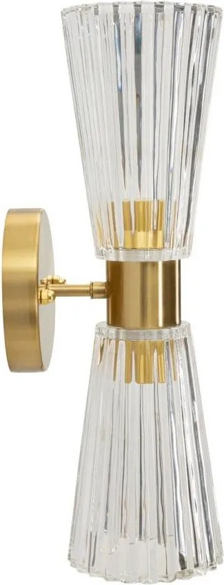 Lampada da parete dorata in vetro Prague – Mauro Ferretti