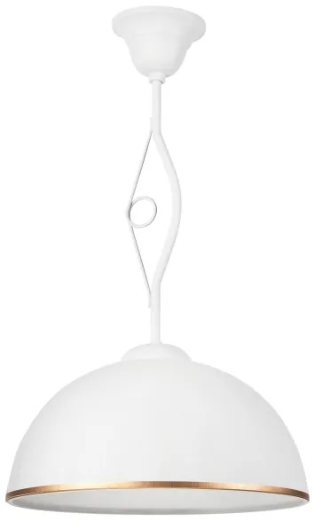 Lampadario a sospensione con supporto rigido RETRO II 1xE27/60W/230V bianco