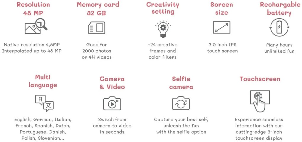 Macchina fotografica digitale per bambini Urban ZOO - unicorno