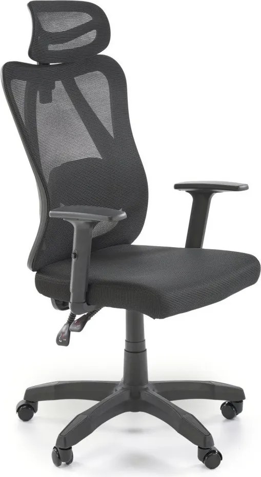Sedia da ufficio Ramos in nero - H129 cm