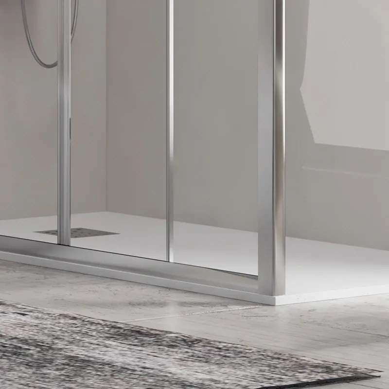 Kamalu - Box doccia 160x70 doppio scorrevole altezza 180cm | KAM-KNF6000S