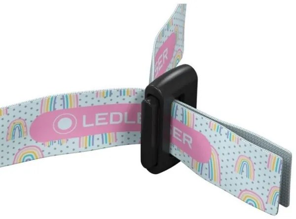 Ledlenser KIDLED4R RAINBOW-LED Lampada frontale LED ricaricabile per bambini, dimmerabile, IPX4, 40 lm, 18 ore, viola