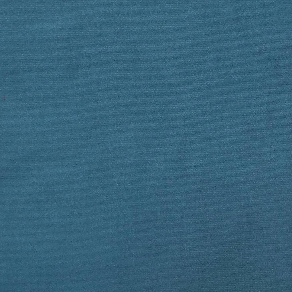 Divano Letto con Materasso Blu 80x200 cm in Velluto