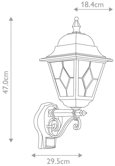 Elstead - Applique da esterno NORFOLK 1xE27/100W/230V IP43