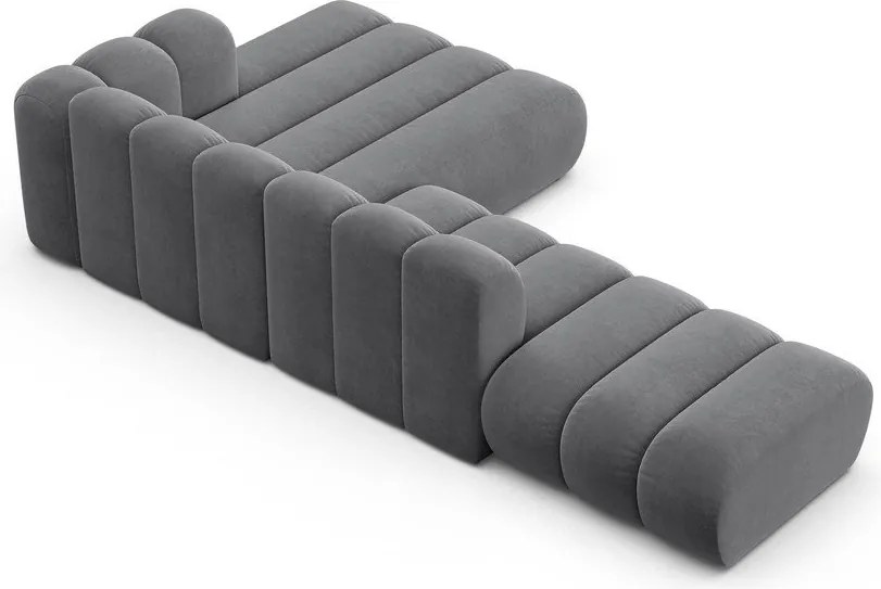 Divano angolare grigio ad angolo destro Lupine - Micadoni Home