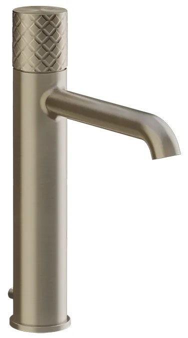 Miscelatore lavabo medio con scarico brushed brass intreccio 70105 Gessi