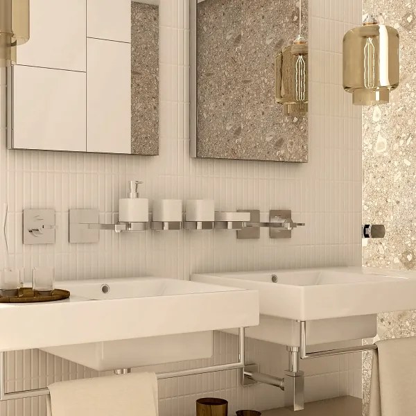 NIMCO NK set-31K-26 - Distributore di sapone, portaspazzolino e gancio a muro NIKAU